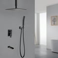 thumbnail image 2 of CASAINC Single-Handle 1-Spray Patterns 12 in. Ceiling Mount Tub and Shower Faucet in Matte Black (Valve Included), 2 of 7