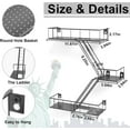 thumbnail image 3 of Fire Escape Shelf Metal Fire Escape Wall Shelves with Baskets New York Action Figurine Display Shelf Unique Rustic Floating Decorative Wall Shelves for Any Room, 3 of 8