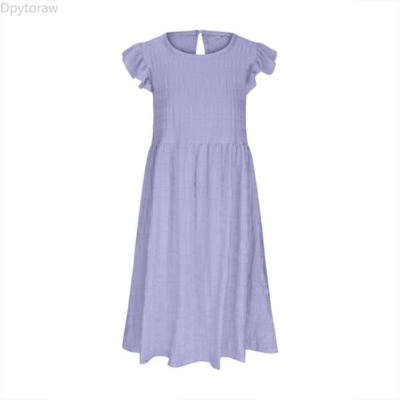 Dpytoraw Girls Summer Dresses For Everyday And Outdoor Casual Wear Elastic Waist Dress For Ages 6 15 Lightweight And Breezy Design For Comfort And Style Girls Summer Dresses Size 8-10 Years