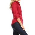 thumbnail image 2 of Women's Casual Stretch Button Down 3/4 Sleeve Blouse, 2 of 5