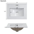 thumbnail image 4 of 20 Inch Small Bathroom Vanity with Sink, Free Standing Bathroom Storage Cabinet with White Ceramic Basin,Small Bathroom Storage Cabinet with Soft Closing Door for Small Space, Green, 4 of 8