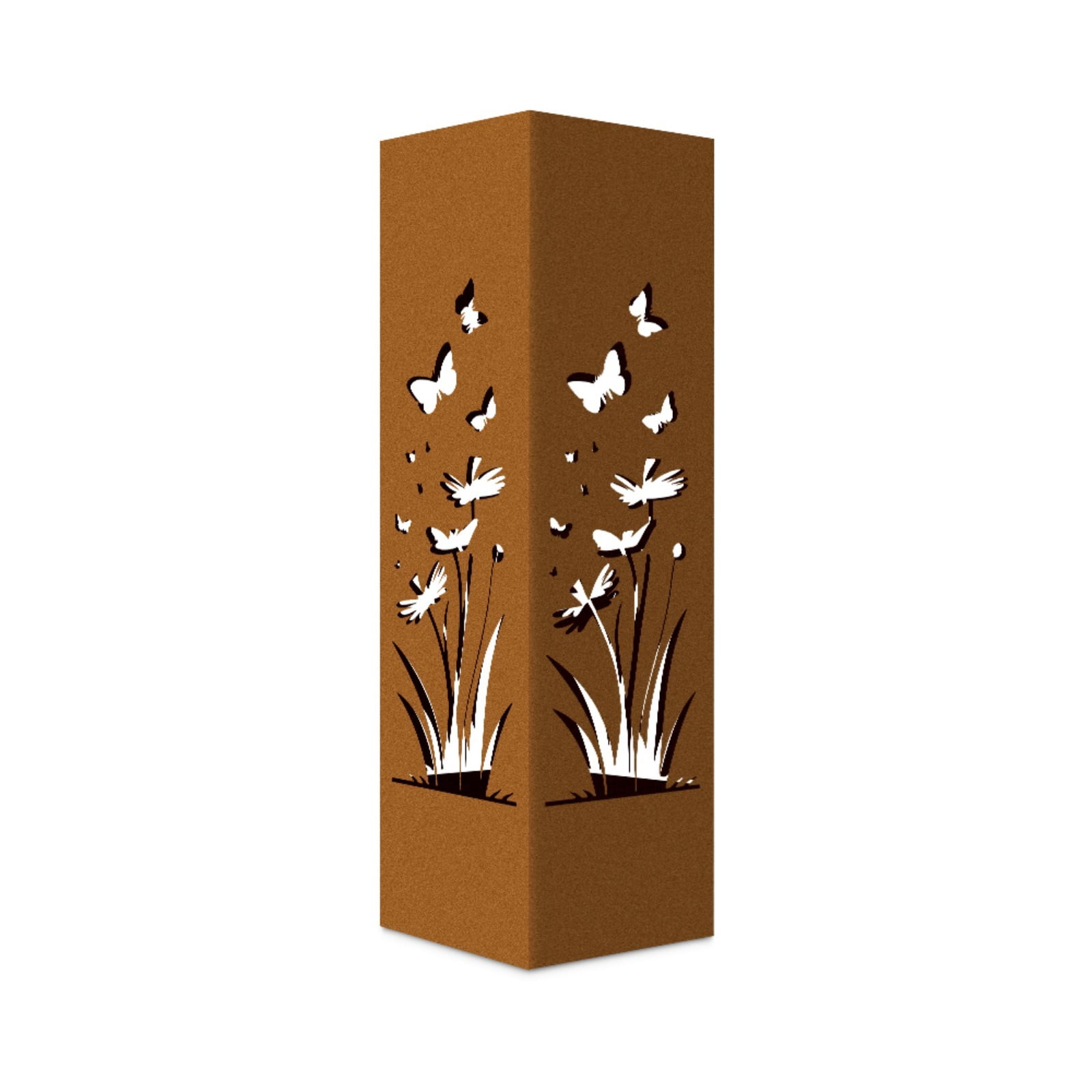 Outdoor Pineapple Garden Column, Rustic Metal Light Cover Sculpture, Modern Yard Statues, Patio Walkway Decor, Column for Garden Beds, Entryways, Pathways, Summer Outdoor Art Accent, Weatherproof, A
