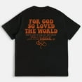 thumbnail image 3 of Redemptive For God So Loved the World John 3:16 Print Tshirts Bible Verse Graphic Tees God Gave His Son Eternal Life Faith Based Design Casual Tops Black,2XL, 3 of 8