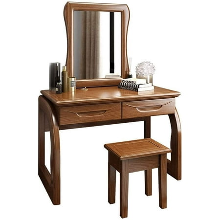 Smg Vanity Set Dressing Table With Mirror Organizer Stool Makeup Wooden Writing Desk 2 Drawers Easy Assembly Beauty Station For Bathroom Canada Smg Vanity Set Dressing Table With, Antique Mirror Writing Desk Organizer