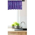 thumbnail image 3 of Ambesonne Vintage Window Valance, Curvy Classic Leafy Motifs, 54" X 12", Purple and Azure Blue, 3 of 3