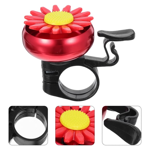 CTIRCHIU Red Handlebar Horn Sunflower Design Bike Bell Clear Sound for Bike Use