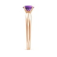 thumbnail image 3 of ANGARA Natural 0.8 Ct. Amethyst Solitaire Ring in 14K Rose Gold for Women (Ring Size: 10.5), 3 of 8