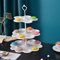 thumbnail image 2 of Soporte desmontable para pasteles, mesa de estilo europeo, para servir pasteles, soporte para contenedores, soportes de exhibición para fiestas de catering, Tipo Muffin blanco Gloria Puesto de pasteles, 2 of 8