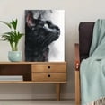 thumbnail image 5 of Black And White Cat Portrait Canvas Print Wall Art for Living Room Bedroom Office Cafe Bar Decor, 5 of 8