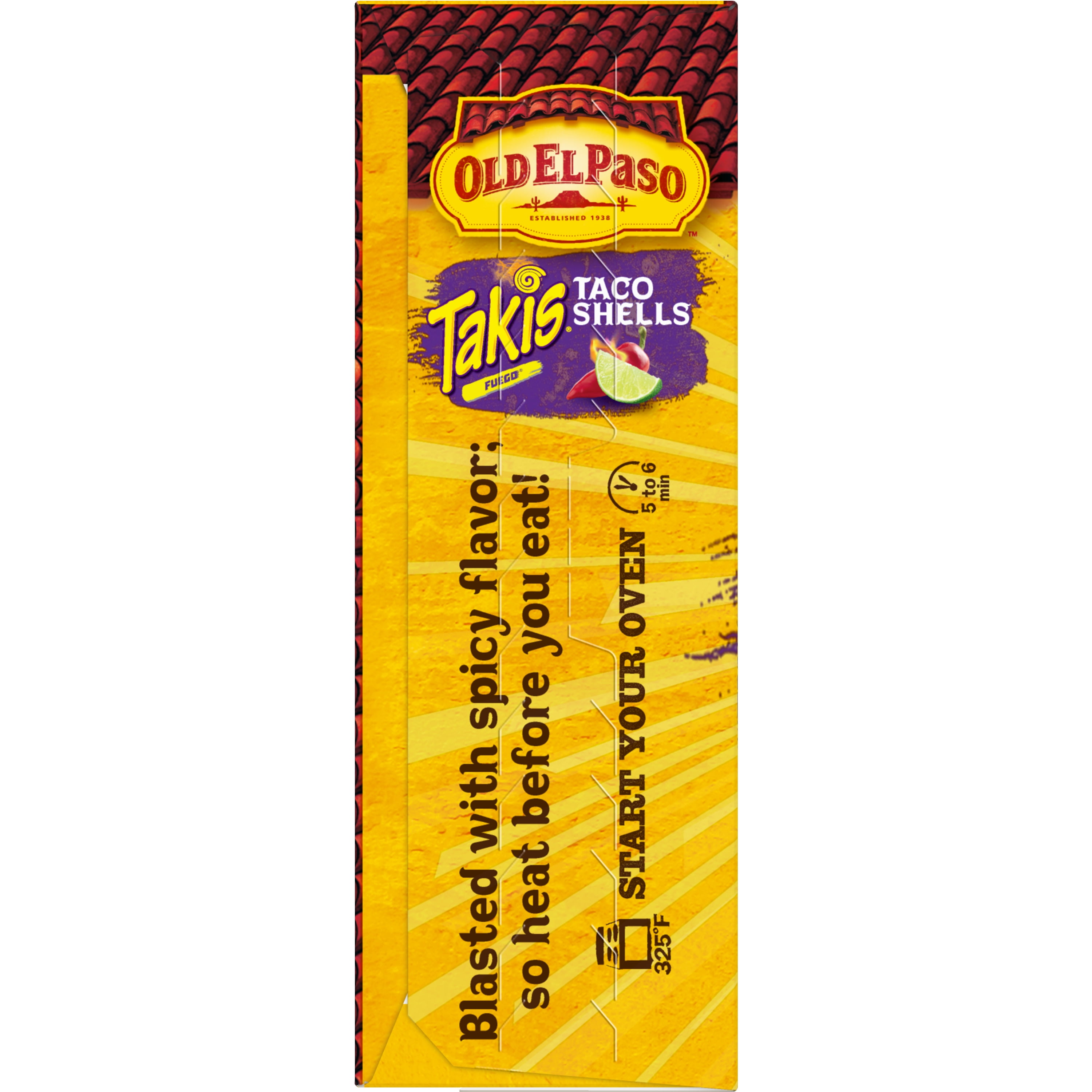 Old El Paso Takis Fuego Stand 'N Stuff Taco Shells, 10-Count