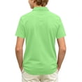 thumbnail image 3 of Havenx Boys School Uniform Performance Polo Shirts Short Sleeve Button Up Collared Polo Shirts with Pocket Moisture Wicking Polos Dry Fit Athletic School Uniform Casual Clothing,Green 150(11-12Y), 3 of 6