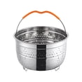 thumbnail image 2 of Cesta vaporera con asa, accesorios de construcción sólida para cocina, colador de frutas y verduras, inserto de cocina de acero inoxidable por 6 cuartos Macarena Cesta vaporera, 2 of 8