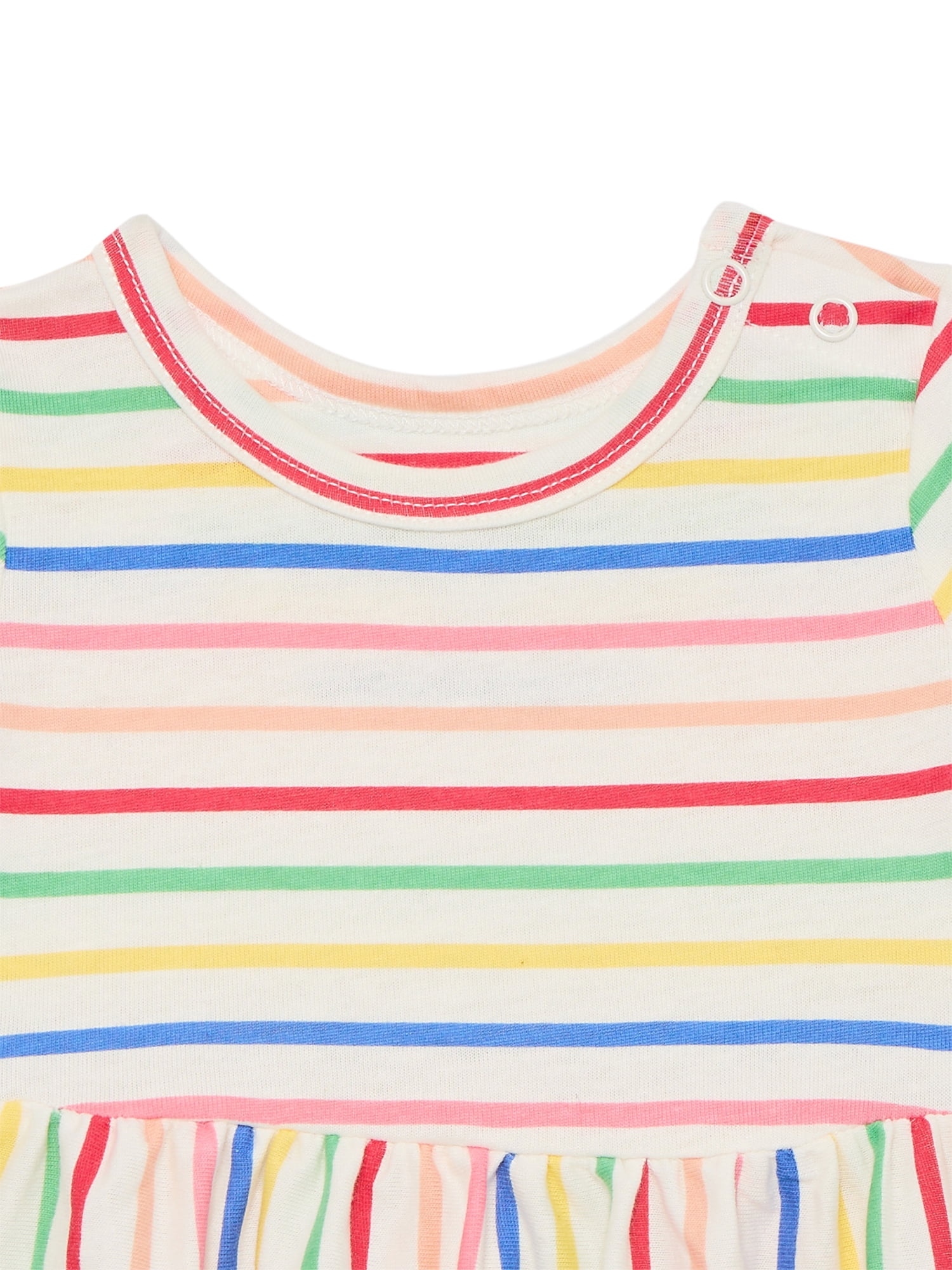 Wonder Nation Baby Girl Short Sleeve Dress, Sizes 0-24 Months