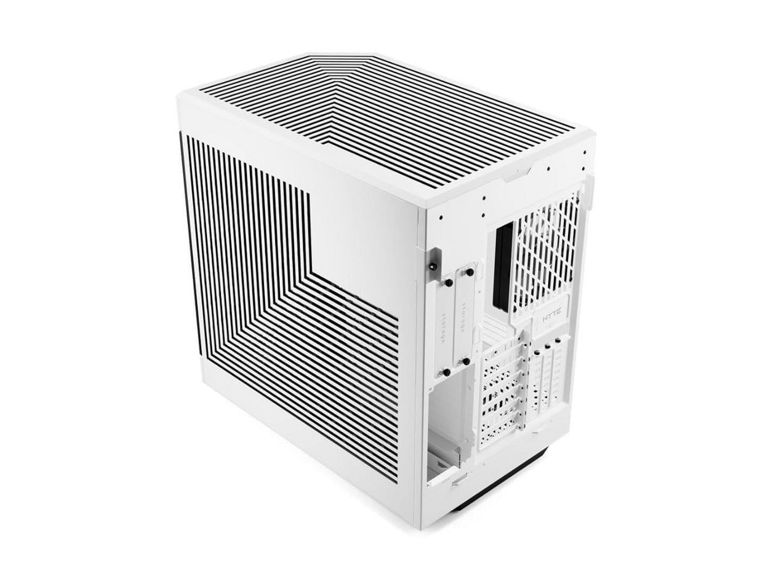 HYTE Y60 Modern Aesthetic Dual Chamber Panoramic Tempered Glass Mid-Tower ATX Computer Gaming Case with PCIe 4.0 Riser Cable Included, Snow White