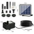 thumbnail image 2 of TSV Bird Bath Solar Fountain Pump, Outdoor Solar Water Pump with 5 Nozzles for Pond, Fish Tank, Aquarium, 1.5W, 2 of 5