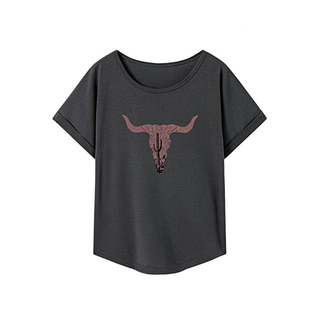 Camiseta de mujer, top de verano, camiseta de cuello redondo para mujer para el trabajo, la oficina, los desplazamientos, la calle SG