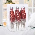 thumbnail image 6 of FVDPWYE 6 Pieces Christmas Droplet Hanging Ornaments DIY Christmas Decor for Holiday Red Champagne, 6 of 9