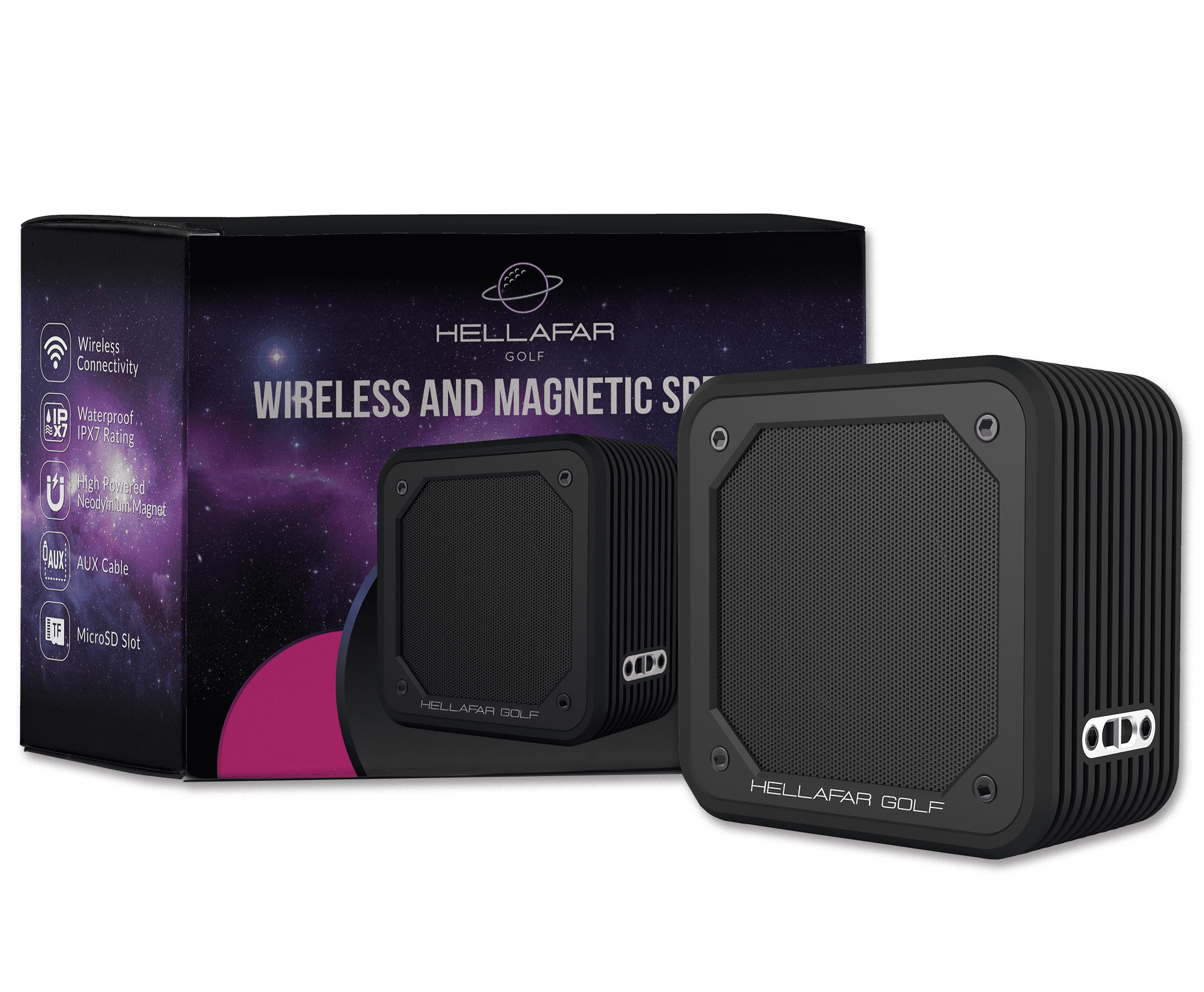 Hellafar Golf Speaker Golf Cart Bluetooth Speaker, Mounting