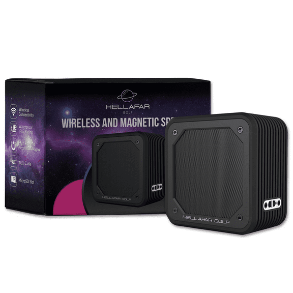 Hellafar Golf Speaker Magnetic Mounting System, IPX7 Waterproof, Black, Golf Cart Speaker