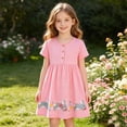 thumbnail image 2 of Glisme Dress For Girls Sleeveless Crewneck Dresses Cartoon Graphic Cute Toddler Daily Wear 2-3 Years Red, 2 of 9