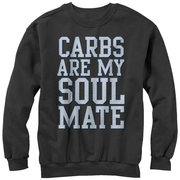 Women's CHIN UP Carbs Are My Soulmate Sweatshirt Black X Large