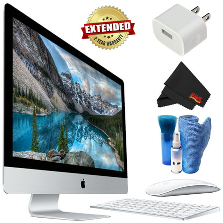 Apple iMac 27 Inch 5K Desktop Computer Bundle with 2 Year Extended Warranty + Screen Cleaning Solution +