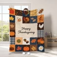 thumbnail image 4 of Thanksgiving Fall Flannel Throw Blanket Colorful, 5 Kinds of Cute Autumn Patterns, 27.5x39.4inWarm Plush Cover for Sofa Bed Camping Home Indoor Festival Daily Decor, 4 of 6