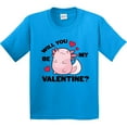 thumbnail image 3 of Inktastic Axolotl Will You Be My Valentine with Red Hearts Youth T-Shirt, 3 of 5