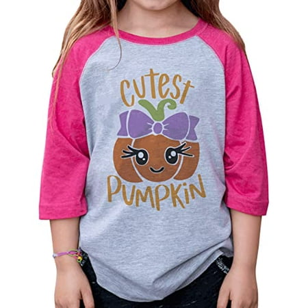 

7 ate 9 Apparel Girls Happy Thanksgiving Shirts - Cutest Pumpkin - Pumpkin Patch Shirt - Pink Shirt 2T
