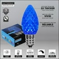 thumbnail image 4 of Wintergreen Lighting C7 Blue OptiCore Faceted LED Pathway Light Kit, 25 Lights, 12" Spacing, Green Wire, 25 ft, 4 of 8