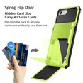 thumbnail image 2 of Dteck Wallet Case for Apple iPhone SE 2022 & 2020 / iPhone 7 / iPhone 8, Credit Card Holder ID Slot Pocket Dual Layer Protective Bumper Rugged TPU Rubber Armor Hard Shell Cover, Green, 2 of 5