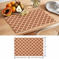 thumbnail image 6 of Orange Moroccon Placemats Set of 8 Farmhouse Country Minimalist Geometric Place Mats Indoor Wipeable Table Mats Washable Cloth Dining Table Placemats for Kitchen Holiday Party Home Decor 13x19 Inch, 6 of 9