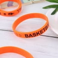 thumbnail image 1 of FUTUREORYY Orange Silicone Wristbands with Basketball Patterns for Decor Eyecatching Party Accessories Fits Most, 1 of 8