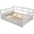 thumbnail image 7 of Harper & Bright Designs Full Daybed with Twin Trundle, Modern Solid Wood Daybed Frame, Espresso, 7 of 7
