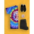 thumbnail image 3 of Retro Vintage Texas League Tie Dye Spiral Women -Image by Shutterstock, Female Small, 3 of 4