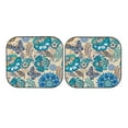 thumbnail image 7 of Xecao Vintage Floral Butterflies for Foldable Car Sun Shades (2-Pack) offer sun protection with an easy-fold design for convenient windshield shading., 7 of 7