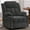 Black Fabric, variant on Sfxingyou Adult Fabric Solid Print Recliner Chair with Massage and Heat, Gray