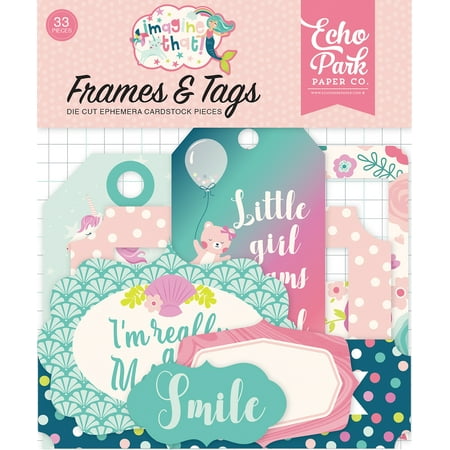 - Imagine That Girl Cardstock Die-Cuts 33/Pkg-Frames & Tags