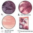 thumbnail image 3 of Designart "Shadowy Vintage Pink Palm Trees II" Palms & Palm Trees Floater Framed Canvas Wall Art, 3 of 5