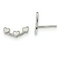 thumbnail image 2 of 925 Sterling Silver Polished 3-Heart Post Earrings, 2 of 3