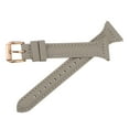 thumbnail image 3 of Genuine Leather Watch Band 22mm Quick Release Elegant Top Grain Replacement Strap Grey/Rose Golden Tone, 3 of 6