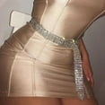 thumbnail image 2 of AUQ Belt,Bold & Sexy Design Belts for Women,Exquisite Rhinestone Decoration Western Outfit for Women,Silver,41in, 2 of 2