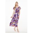 thumbnail image 4 of Women's Hawaiian Maxi Ruffle Sleeve Dress Sunset Purple, 4 of 5