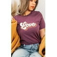 thumbnail image 3 of Retro Love Valentines Day Graphic Tee T-Shirt, 3 of 10
