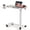 White（28"x 16"）, variant on EXRACING Pneumatic Standing Overbed Desk with Lockable Wheels, Height Adjustable Rolling Laptop Table for Home & Hospital, Black