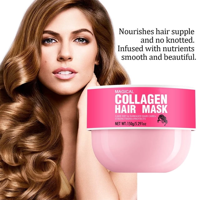 Mascarilla capilar nutritiva con aroma de larga duración, cabello reparado sin vapor, acondicionador suavizante, mascarilla para cabello seco y encrespado