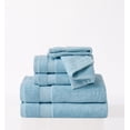 thumbnail image 3 of TRULY SOFT Quick Dry Blue 6 Piece Towel Set, Solid Color Themed, Oeko-TEX Certified Confidence, 3 of 7