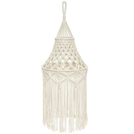 FRCOLOR Macrame Modern Boho Lampshade Elegant Lampshade 30X30X85CM