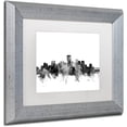 thumbnail image 2 of Trademark Fine Art "Richmond Virginia Skyline B&W" Canvas Art by Michael Tompsett, White Matte, Silver Frame, 2 of 4