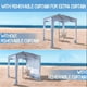 thumbnail image 3 of UPWELL Tienda de campaña de playa, toldo de fácil instalación, refugio solar, sombra de cabaña fresca con protección UV UPF 50+, sombrilla de playa portátil, muro solar al aire libre con bolsillos de, 3 of 5